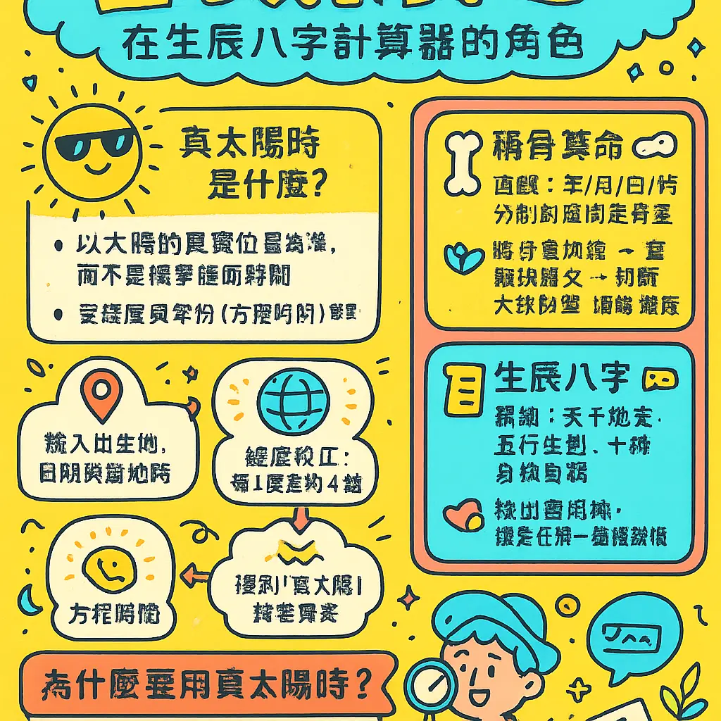 生辰八字计算器 - 真太陽時