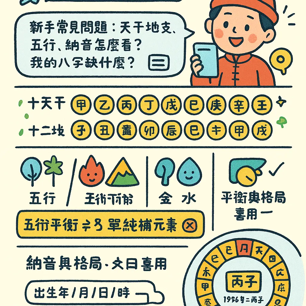 生辰八字查詢對照表 - 六十甲子