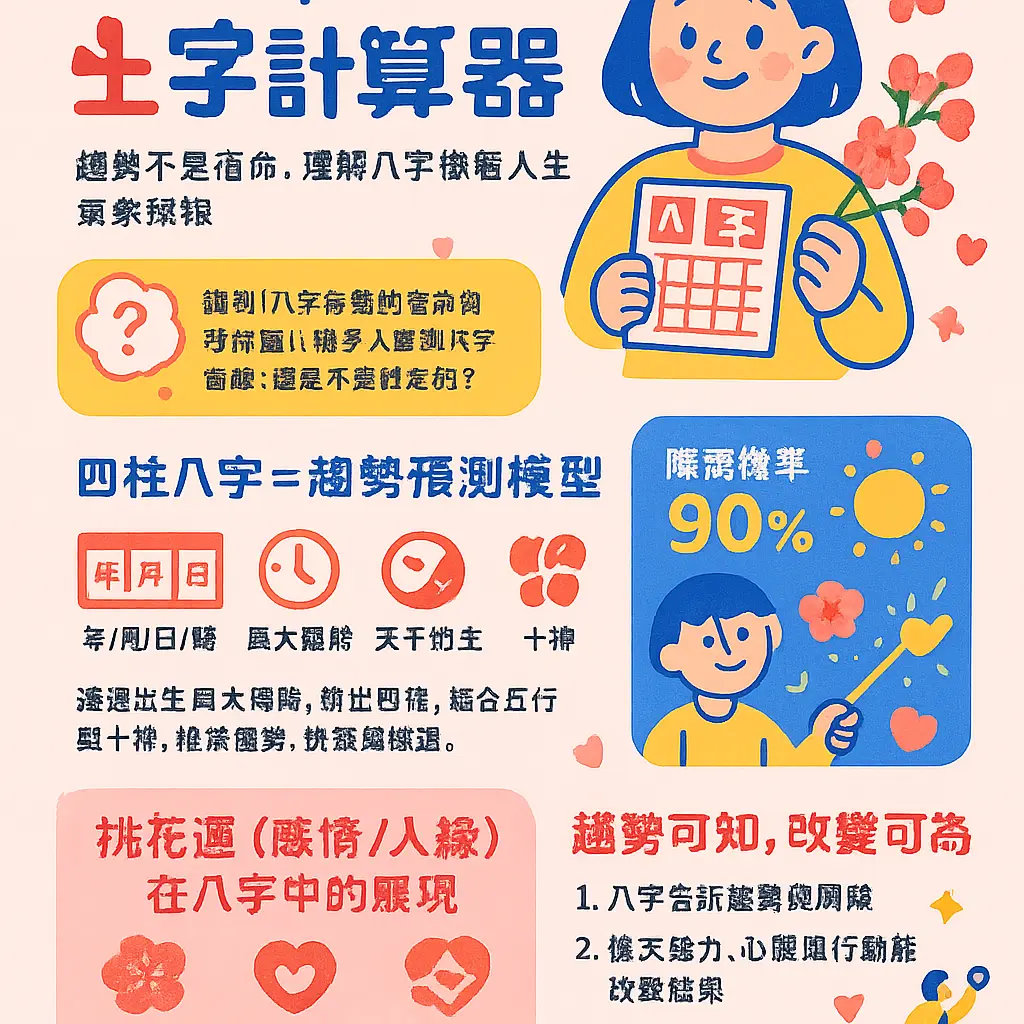 生辰八字计算器 - 桃花運