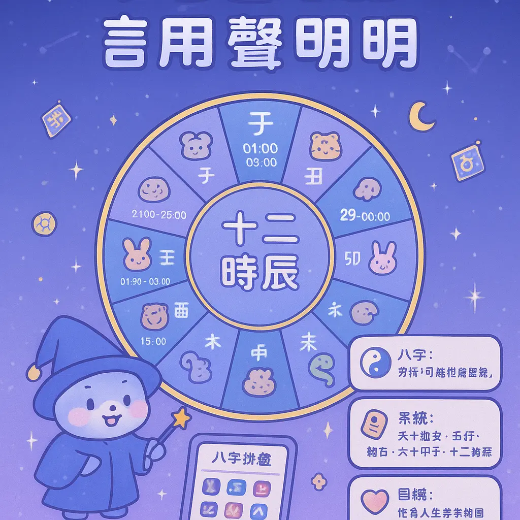 生辰八字查詢對照表 - 十二時辰