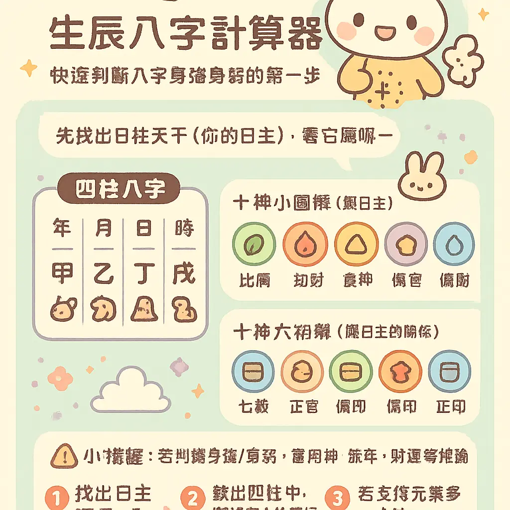 生辰八字计算器 - 十神